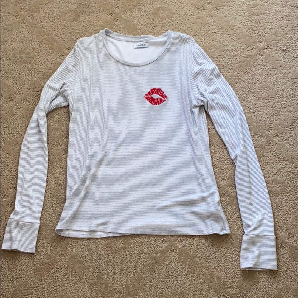 Lauren Moshi peace love happiness long sleeve t L